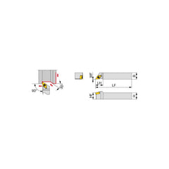 Indexable Turning Toolholders; Cutting Direction: Left Hand; Compatible Insert Size Code: DXGU070302R-TS; Toolholder Style: JSDJ2X; Rake: Negative; Rake Angle: -5; Multi-use Tool: Yes; Lead Angle: 93.0; Insert Holding Method: Screw; Shank Width (mm): 20.0