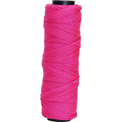 Twine; Type: Mason Line; Material: Nylon; Twine Construction: Braided; Color: Pink; Overall Diameter: 0.060; Breaking Strength (Lb.): 170.000; Twine Size: #18; Length (Feet): 1000.00; Twine Size: #18; Diameter (Decimal Inch): 0.060; Color: Pink; Overall L