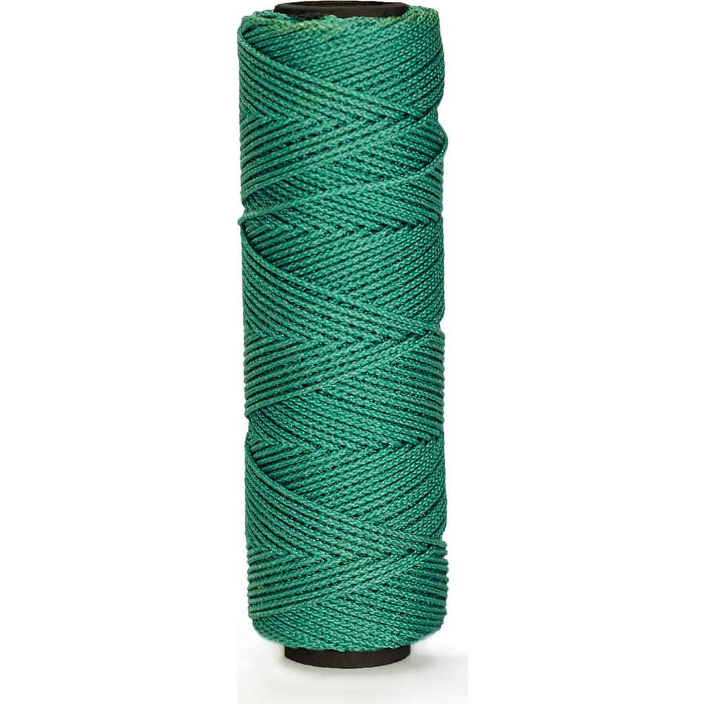 Twine; Type: Mason Line; Material: Nylon; Twine Construction: Braided; Color: Green; Overall Diameter: 0.060; Breaking Strength (Lb.): 170.000; Twine Size: #18; Length (Feet): 500.00; Twine Size: #18; Diameter (Decimal Inch): 0.060; Color: Green; Overall