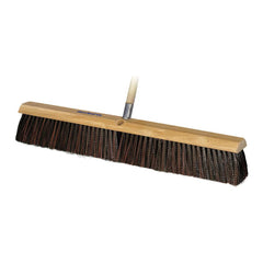 Push Broom: 24″ Wide, Plastic Bristle 3″ Bristle Length, Wood Block, Threaded Handle Connection, Handle Included