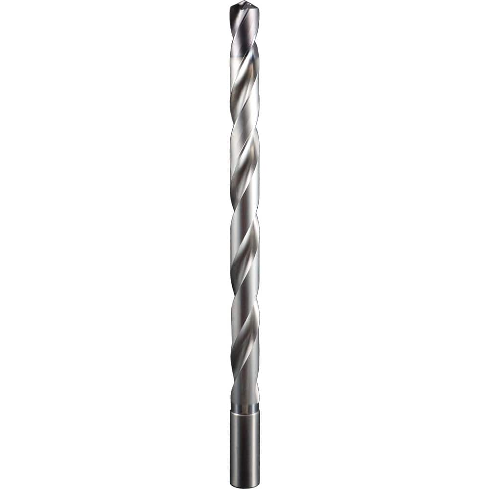 Extra Length Drill Bit: 0.625″ Dia, 137 °, Solid Carbide TX Finish, 8.5″ Flute Length, 10.51″ OAL, Spiral Flute, Straight-Cylindrical Shank, Series 142P