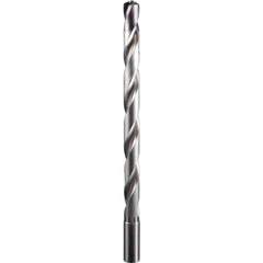 Extra Length Drill Bit: 0.75″ Dia, 137 °, Solid Carbide TX Finish, 10.48″ Flute Length, 12.57″ OAL, Spiral Flute, Straight-Cylindrical Shank, Series 142P