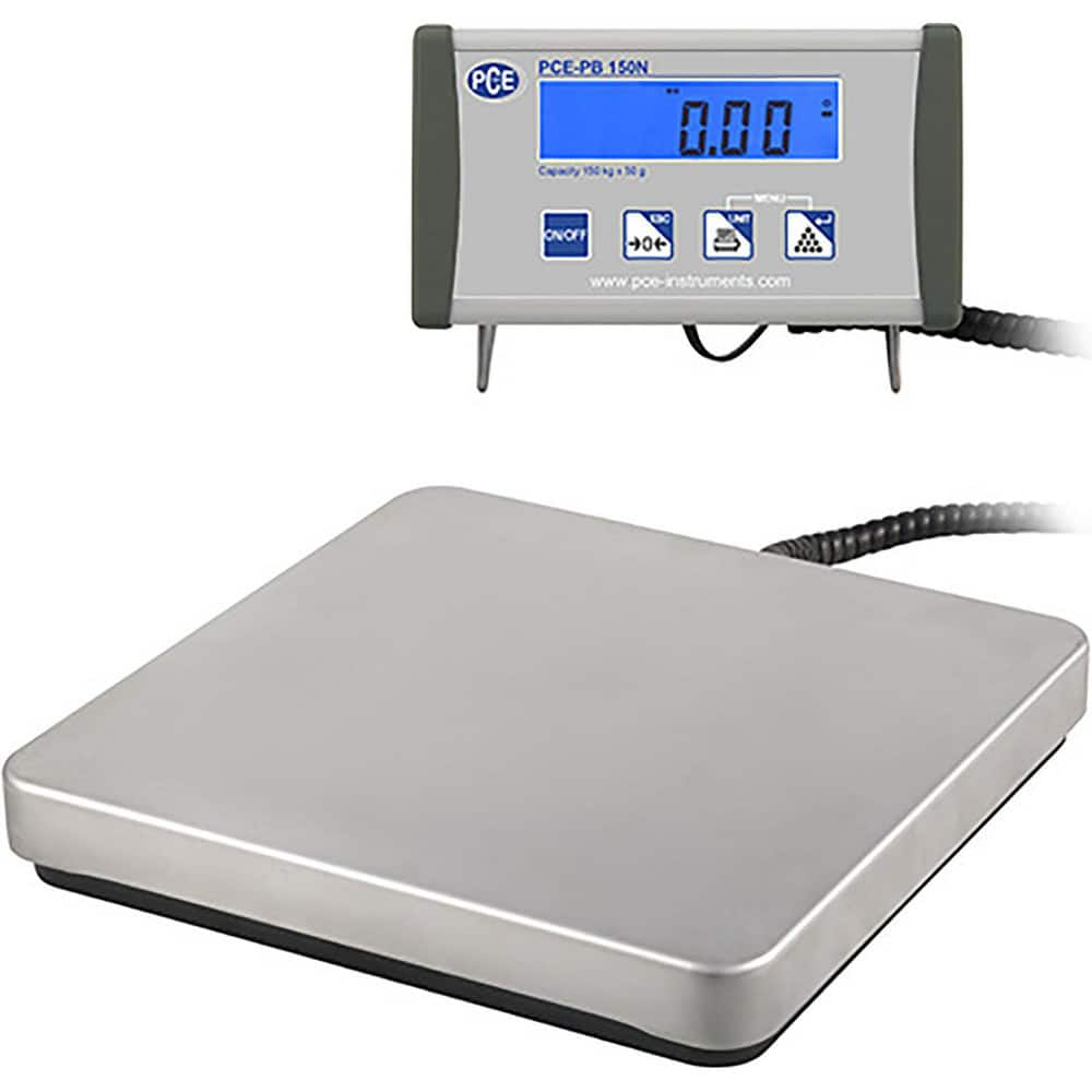 Shipping & Receiving Platform & Bench Scales; System Of Measurement: pounds; kilograms; grams; Display Type: Backlit; Digital LCD; Capacity (Lb.): 150.000; Capacity (kg): 150.000; Capacity: 150.000; Calibration: Digital; Graduation: 50.0000; Graduation: 5