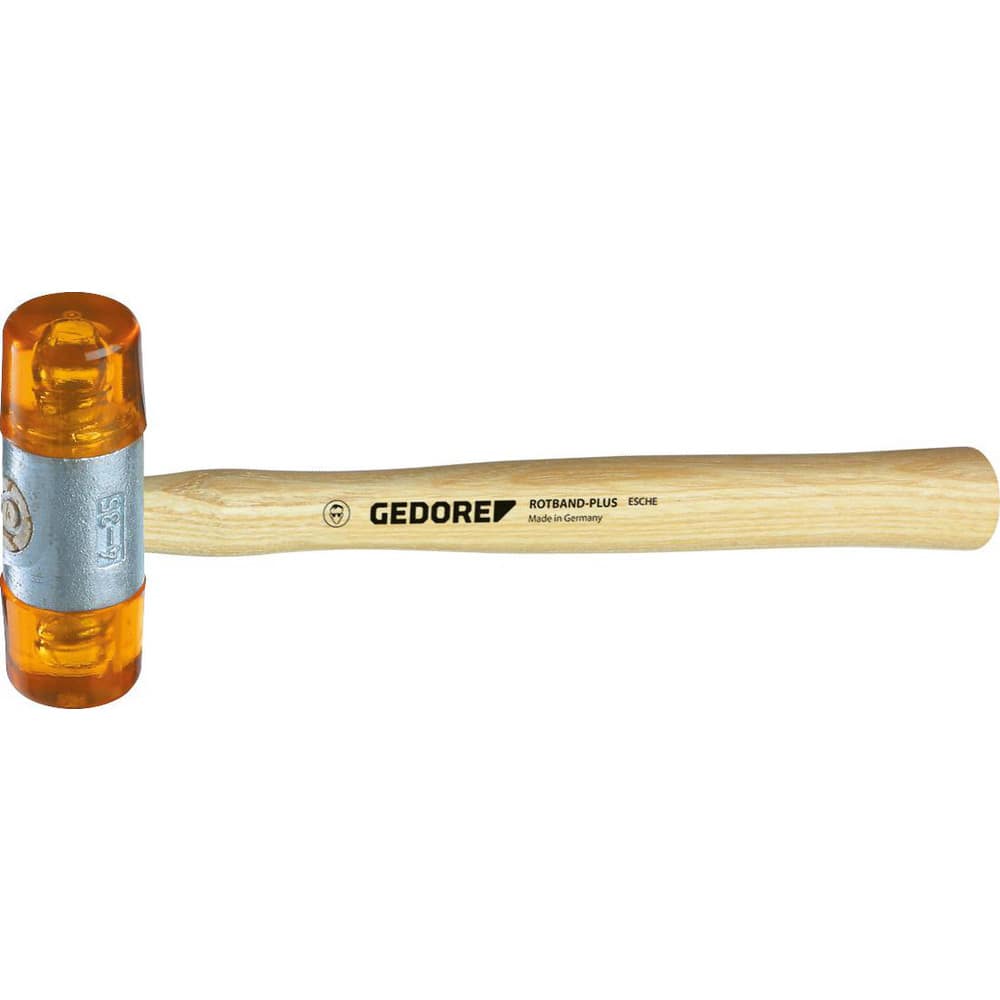 Non-Marring Hammer: 0.97 lb, Cellulose Acetate Head 250″ OAL, Ash Handle, Interchangeable