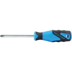 Phillips Screwdrivers; Tip Size: #0; Overall Length: 145.00; Handle Type: Ergonomic; Overall Length (Inch): 145.00; Features: 3-Component Handle Power-Grip With Hanging Hole; Standards: DIN ISO 8764; Overall Length (Inch): 145.00