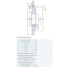 Lathe Chuck Adapter Back Plates; Nominal Chuck Size: 12 in; Mount Type: Slotted Table; Spindle Nose Type: Slotted Table; Chuck Compatibility: 1-101-1200; 1-103-1200; 1-151-1200; 1-153-1200; Through-hole Diameter: 2.7559 in; Chuck Diameter Compatibility: 1