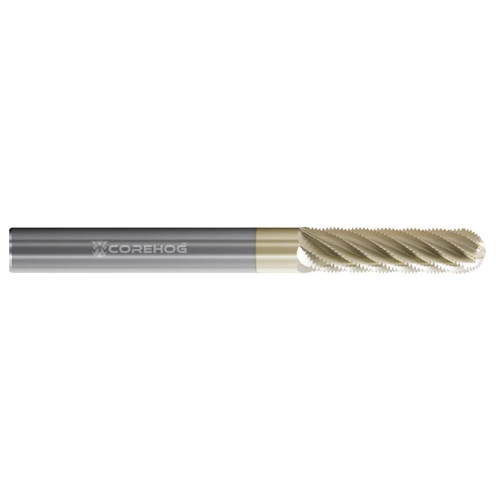 Ball End Mill: 0.6299″ Dia, 1.9999″ LOC, 10 Flute, Solid Carbide ZrN Coated