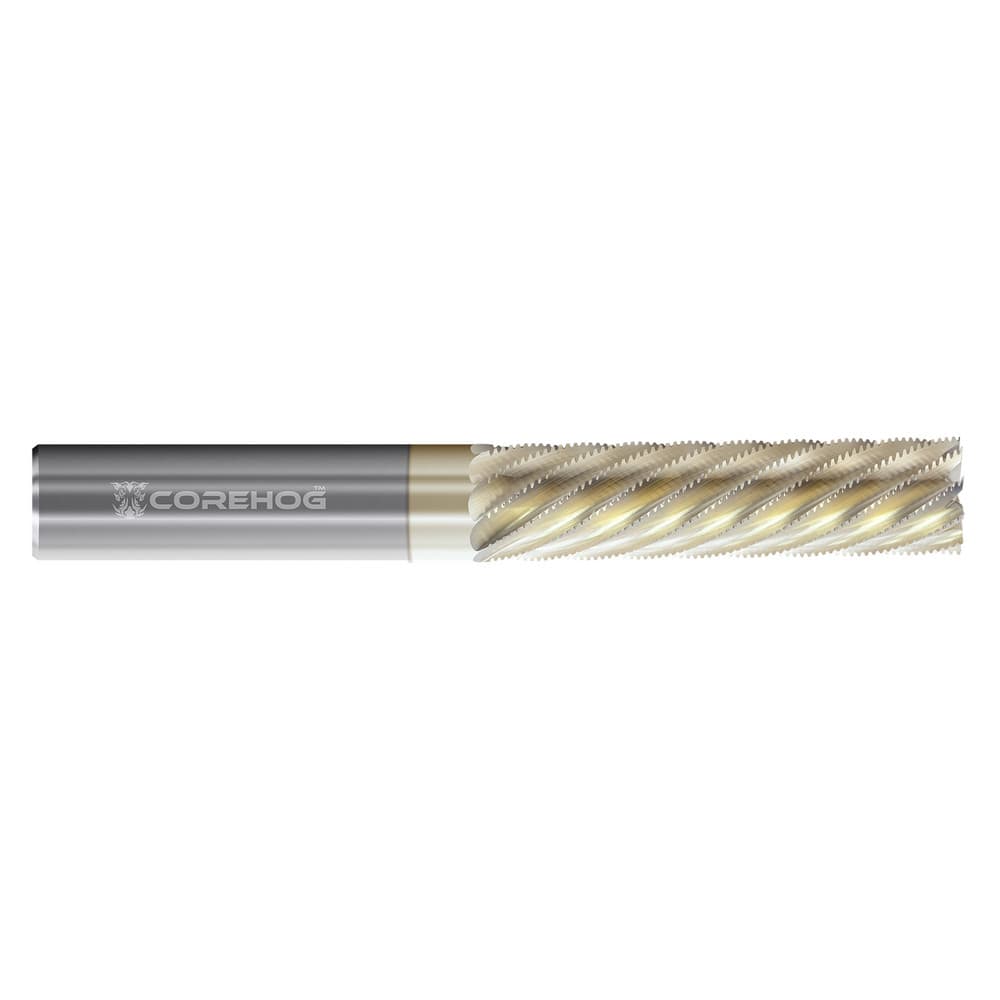 Square End Mill: 3/4'' Dia, 0.5512'' LOC, 4'' OAL, 3 Flutes, Solid Carbide Single End, ZrN Finish, Helical Flute, LH Flute