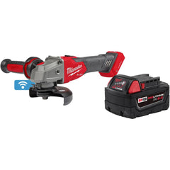 Angle & Disc Grinders; Voltage: 18.00; Spindle Size: 5/8-11; Amperage: 6.0000; Lock-On: Yes; Lock-Off: No; Switch Type: Slide; Includes: Red Lithium XC5.0 Extended Capacity Battery Pack; Side Handle, T1 Clip-On Guard, T27 Guard