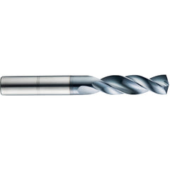 5 mm Dia. × 6 mm Shank × 44 mm Flute Length × 82 mm OAL, 5xD, 145°, TA, 2 Flute, External, Round Solid Carbide Drill - Exact Industrial Supply