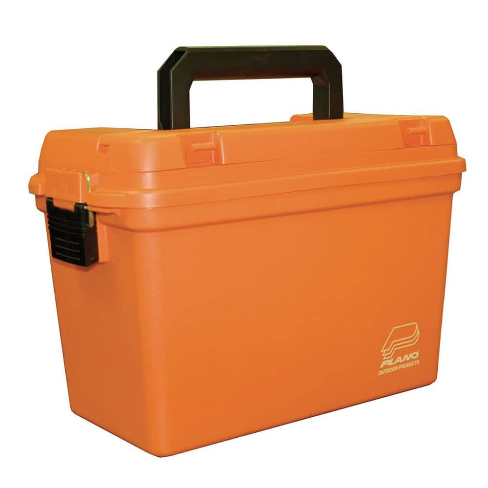 Tool Boxes, Cases & Chests; Material: Plastic; Color: Orange; Overall Depth: 8 in; Overall Height: 10 in; Overall Width: 15; Number Of Trays: 0; Number Of Compartments: 2.000