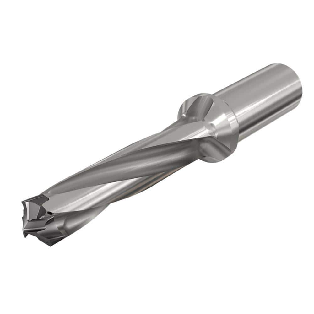 Replaceable Tip Drill: 0.669 to 0.705'' Drill Dia, 3.488″ Max Depth, 0.75'' Straight-Cylindrical Shank Uses H3P Inserts, 6.7″ OAL, Through Coolant