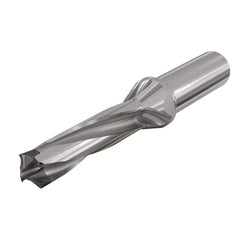 Replaceable Tip Drill: 25 to 25.9 mm Drill Dia, 80.31 mm Max Depth, 32 mm Straight-Cylindrical Shank Uses H3P Inserts, 186.61 mm OAL, Through Coolant