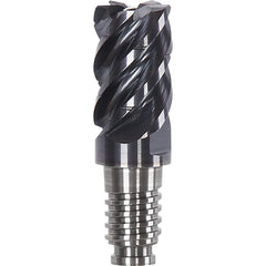 Corner Radius & Corner Chamfer End Mill Heads; Chamfer Angle: 45.000; Connection Type: Duo-Lock 20; Centercutting: No; Flute Type: Spiral; Number Of Flutes: 5; End Mill Material: Solid Carbide; Overall Length: 1.57