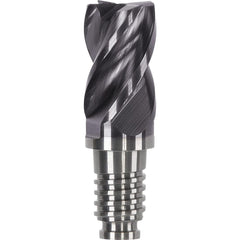 Corner Radius & Corner Chamfer End Mill Heads; Chamfer Angle: 45.000; Connection Type: Duo-Lock 16; Centercutting: Yes; Flute Type: Spiral; Number Of Flutes: 4; End Mill Material: Solid Carbide; Overall Length: 1.26