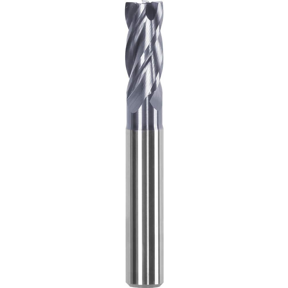 Corner Radius End Mill: 0.7874″ Dia, 1.4961″ LOC, 0.16″ Radius, 4 Flutes, Solid Carbide 4.13″ OAL, 0.7874″ Shank Dia, Helix, AlTiN Coated, Centercutting