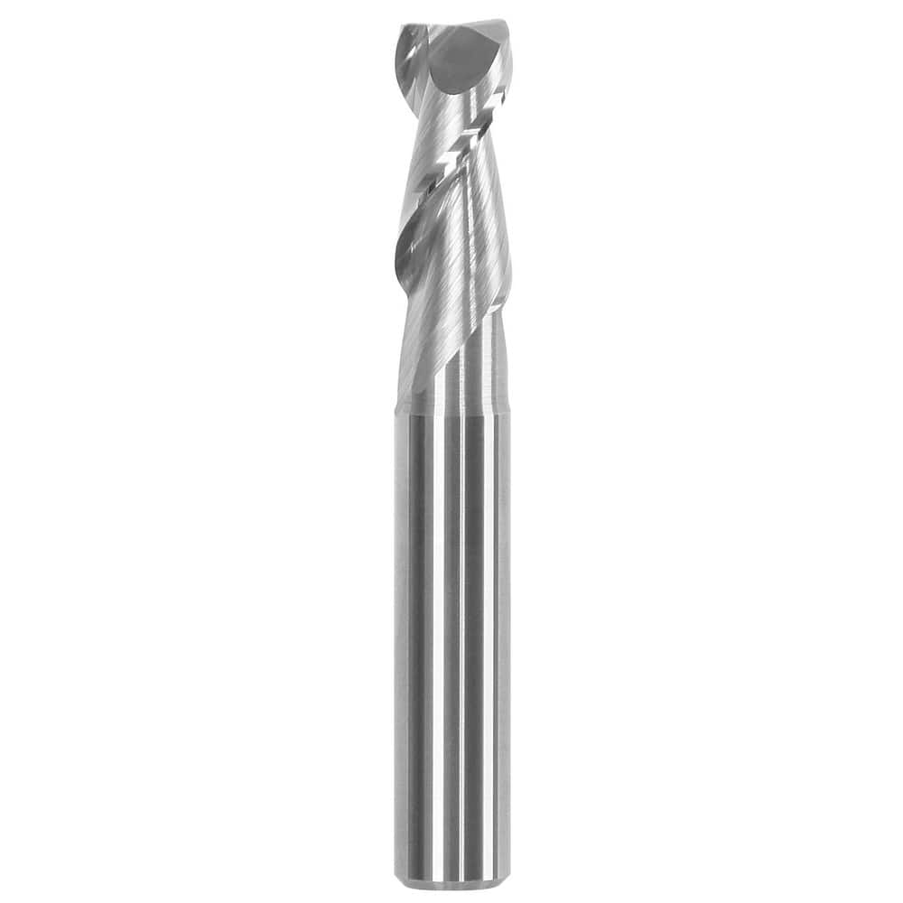 Corner Chamfer End Mill: 0.6299″ Dia, 1.2598″ LOC, 2 Flute, 0.0063″ Chamfer Width, Solid Carbide 3.62 mm OAL, Bright/Uncoated, Centercutting