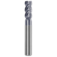 Corner Chamfer End Mill: 0.6299″ Dia, 1.2598″ LOC, 4 Flute, 0.0197″ Chamfer Width, Solid Carbide 3.66 mm OAL, AlTiN Coated, Centercutting