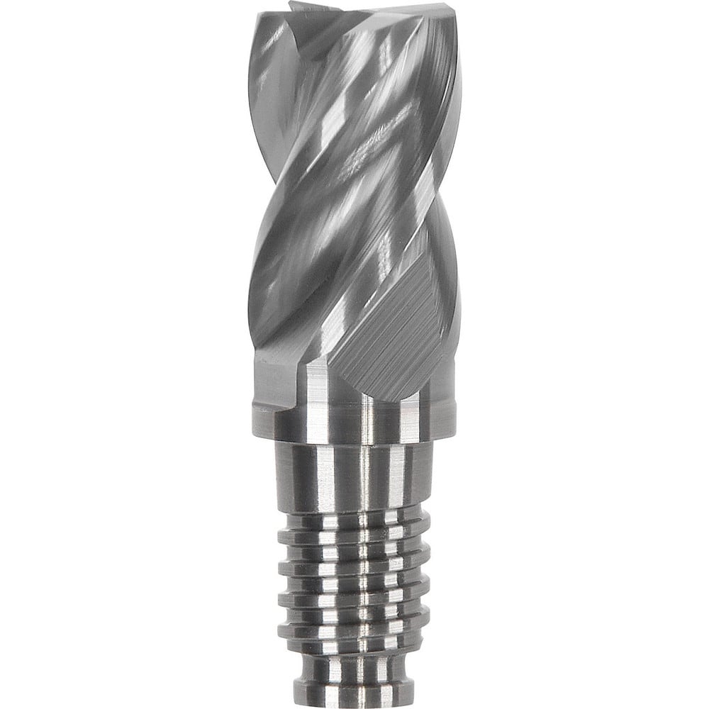 Corner Radius & Corner Chamfer End Mill Heads; Chamfer Angle: 45.000; Connection Type: Duo-Lock 20; Centercutting: Yes; Flute Type: Spiral; Number Of Flutes: 4; End Mill Material: Solid Carbide; Overall Length: 1.57