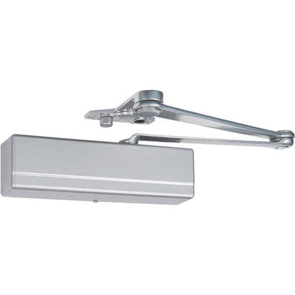 1431 Door Closer Damper: 250 lb Load Capacity, 12″ Closer Body Length Cast Aluminum, Aluminum Enamel Finish, Non-Handed