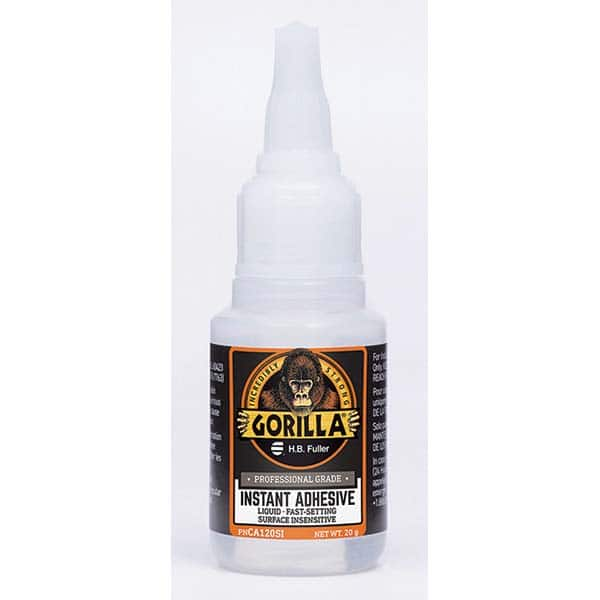 GorillaPro - 20 g Squeeze Bottle Clear Instant Adhesive - A1 Tooling