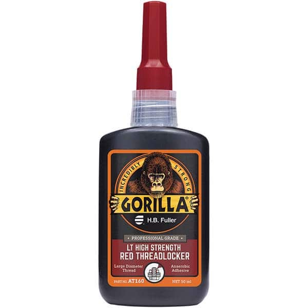 GorillaPro - 50 mL Bottle, Red, High Strength Threadlocker - A1 Tooling