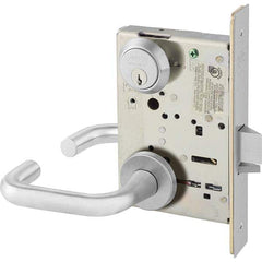 Lever Locksets; Type: Classroom; Door Thickness: 1-3/4; Key Type: Conventional; Back Set: 2-3/4; For Use With: Commercial Doors; Finish/Coating: Satin Chrome; Material: Steel; Material: Steel; Door Thickness: 1-3/4; Lockset Grade: Grade 1; Performance: He