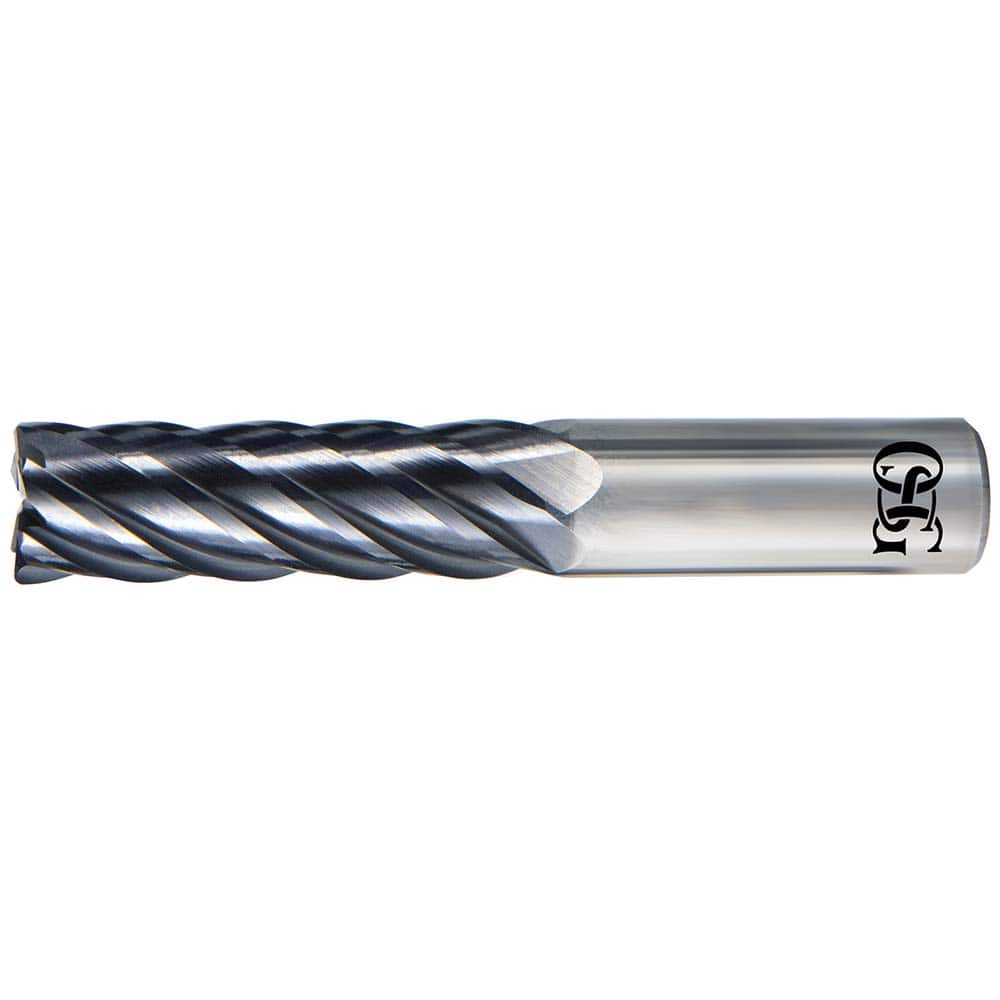 Corner Radius End Mill: 3/4″ Dia, 15/16″ LOC, 0.19″ Radius, 6 Flutes, Solid Carbide 3″ OAL, 3/4″ Shank Dia, 37 ° Helix, EXO Coated, Corner Radius End, Series VGM6