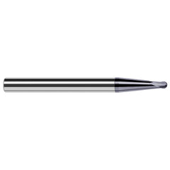 Harvey Tool - 1/32" Diam, 0.025" LOC, 2 Flute Solid Carbide Ball End Mill - Exact Industrial Supply