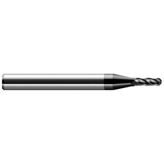 Harvey Tool - 0.01" Diam, 0.03" LOC, 4 Flute Solid Carbide Ball End Mill - Exact Industrial Supply