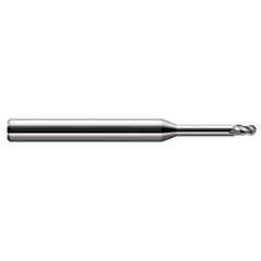 Ball End Mill: 0.75″ Dia, 1.125″ LOC, 4 Flute, Solid Carbide 8″ OAL, 3/4″ Shank Dia, 30 ° Helix, Uncoated, Single End