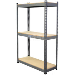 14 Gauge Heavy-Duty Rivet Shelving: 48″ Wide, 6″ High 3 Shelf, 1,700 lb Shelf Capacity