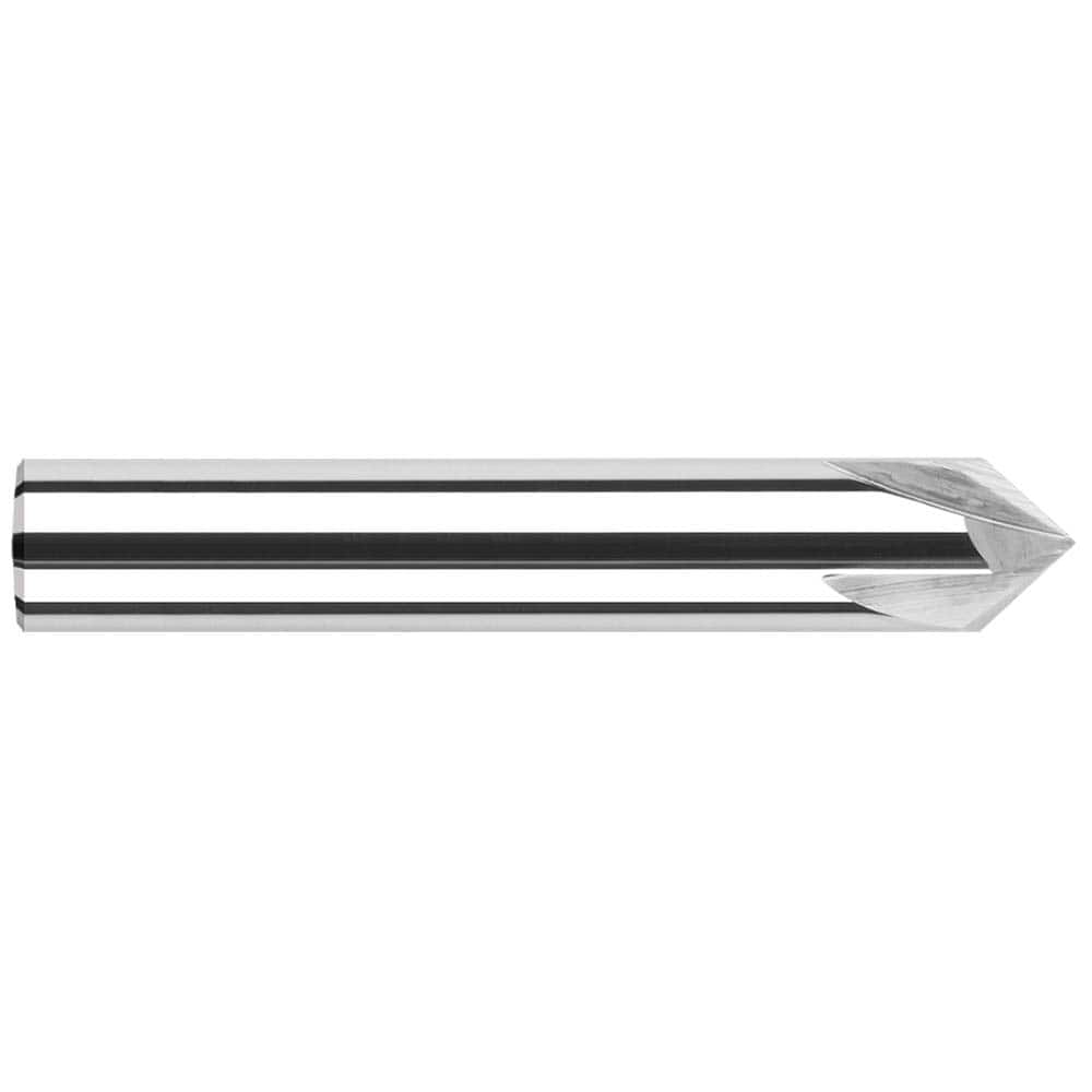 Harvey Tool - 3/16" Diam 150°/30° 2-Flute Single End Solid Carbide Chamfer Mill - Exact Industrial Supply