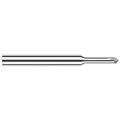 Harvey Tool - 90°/90° 2-Flute Single End Solid Carbide Chamfer Mill - Exact Industrial Supply