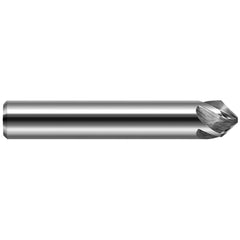 Harvey Tool - 3/8" Diam 90°/90° 5-Flute Single End Solid Carbide Chamfer Mill - Exact Industrial Supply