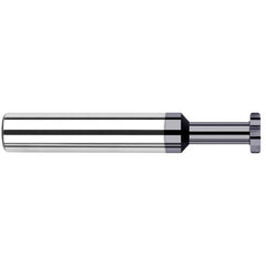 Harvey Tool - 3/32" Cut Diam, 1/16" Cut Width, 1/8" Shank, Straight-Tooth Woodruff Keyseat Cutter - Exact Industrial Supply