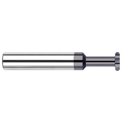 Harvey Tool - 1/8" Cut Diam, 1/64" Cut Width, 1/8" Shank, Straight-Tooth Woodruff Keyseat Cutter - Exact Industrial Supply