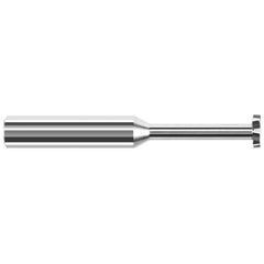 Harvey Tool - 1/8" Cut Diam, 1/16" Cut Width, 1/8" Shank, Staggered-Tooth Woodruff Keyseat Cutter - Exact Industrial Supply