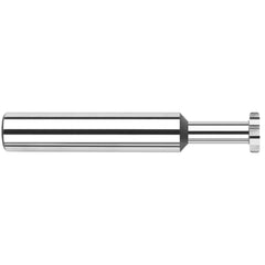 Woodruff Keyseat Cutter: 0.375″ Cut Dia, 0.125″ Cut Width, 3/8″ Shank Dia, Straight Tooth 2-1/2″ OAL, 8 Teeth, Solid Carbide