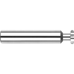 Harvey Tool - 1/2" Cut Diam, 1/8" Cut Width, 1/2" Shank, Straight-Tooth Woodruff Keyseat Cutter - Exact Industrial Supply