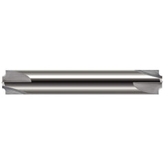 Corner Rounding End Mill: 0.039″ Radius, 1/8″ Diam, 4 Flutes, Solid Carbide 1-1/2″ OAL, 1/8″ Shank Dia, Bright/Uncoated, Double End