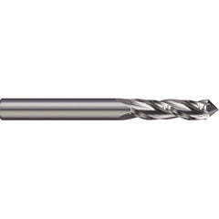 Drill Mill: 1/8″ Dia, 1/2″ LOC, 3 Flutes, 60 ° Point, Solid Carbide 1-1/2″ OAL, 1/8″ Shank Dia, Uncoated