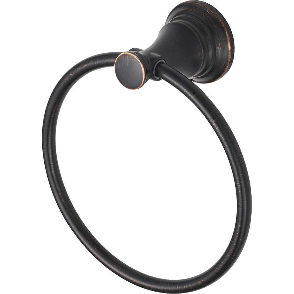 American Standard - Washroom Shelves, Soap Dishes & Towel Holders; Type: Towel Ring ; Material: Metal ; Length (Inch): 7 ; Width (Inch): 7 ; Depth (Inch): 2.875 ; Finish/Coating: Bronze - Exact Industrial Supply