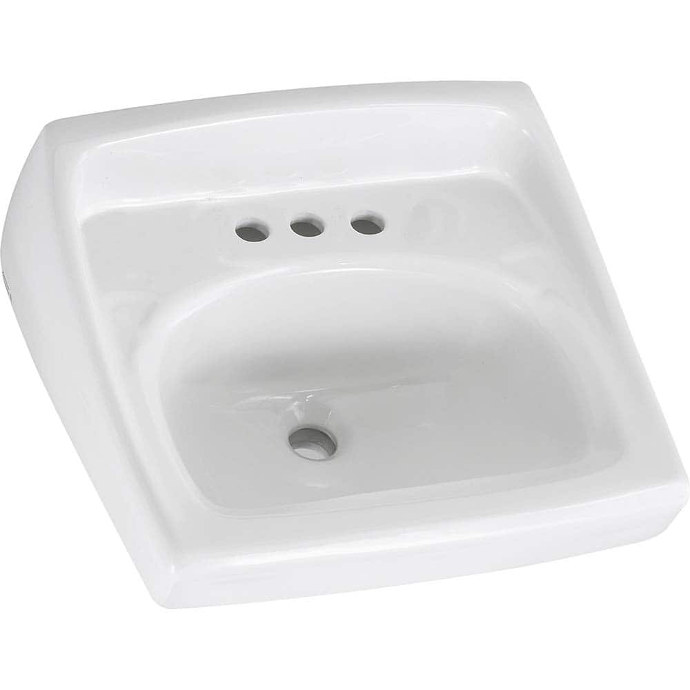 Sinks; Type: Wall-Hung Sink; Outside Length: 18-1/4; Outside Width: 20-1/2; Outside Height: 12-1/8; Inside Length: 10; Inside Width: 15; Depth (Inch): 6-1/2; Number of Compartments: 1.000; Includes Items: Wall-Hung Sink; Wall Hanger; Material: Vitreous Ch