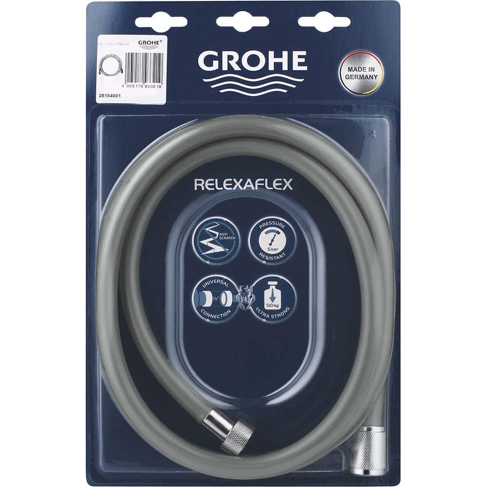 Grohe - Shower Heads & Accessories; Type: Shower hose ; Material: Metal ; Finish/Coating: Polished Chrome - Exact Industrial Supply