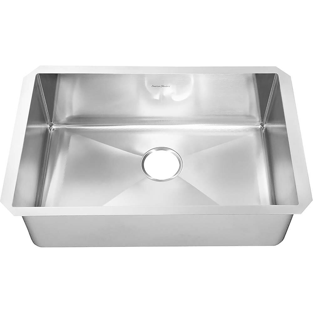 American Standard - Sinks; Type: Single Bowl Stainless Steel Kitchen Sink ; Outside Length: 18 (Inch); Outside Length: 18.000 (Decimal Inch); Outside Width: 35.000 (Decimal Inch); Outside Width: 35 (Inch); Outside Height: 10.0000 (Decimal Inch) - Exact Industrial Supply