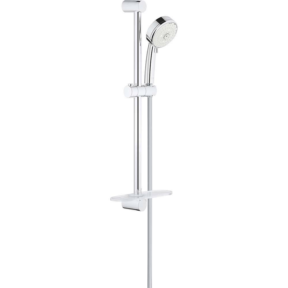 Grohe - Shower Heads & Accessories; Type: Hand Shower ; Material: Metal ; GPM: 2.50 ; Face Diameter: 4 (Inch); Finish/Coating: Polished Chrome ; Settings: Spray, Pulse, Combination Pulse-Massage - Exact Industrial Supply