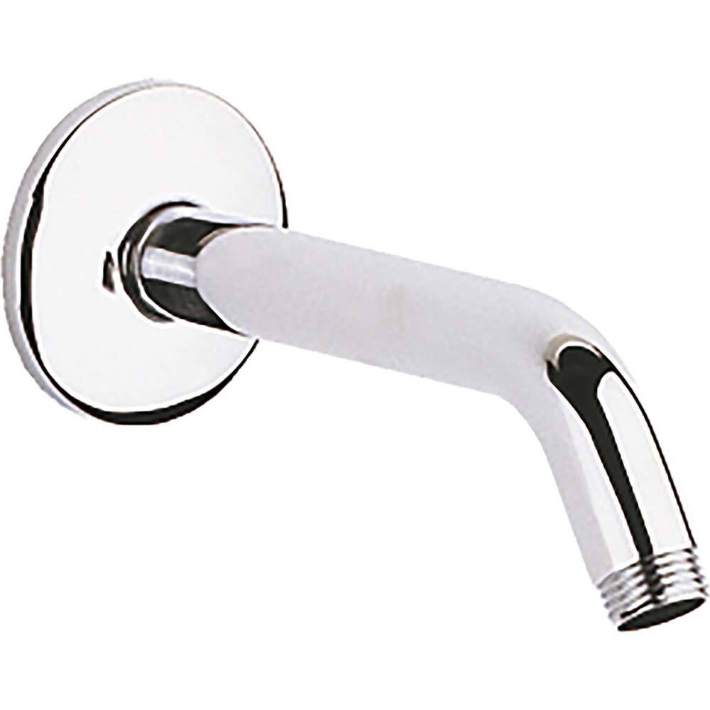 Grohe - Shower Supports & Kits; Type: Shower Arm ; Length (Inch): 5.625 ; Material: Metal ; Diameter (Inch): 0.5 ; Finish/Coating: Polished Chrome - Exact Industrial Supply