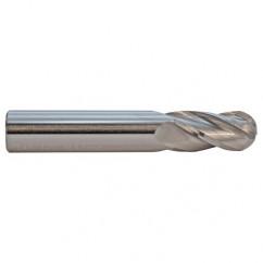 3.5mm TuffCut GP Standard Length 4 Fl Ball Nose Center Cutting End Mill - A1 Tooling