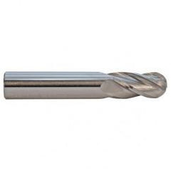 3/8 TuffCut GP Standard Length 4 Fl Ball Nose TiN Coated Center Cutting End Mill - A1 Tooling